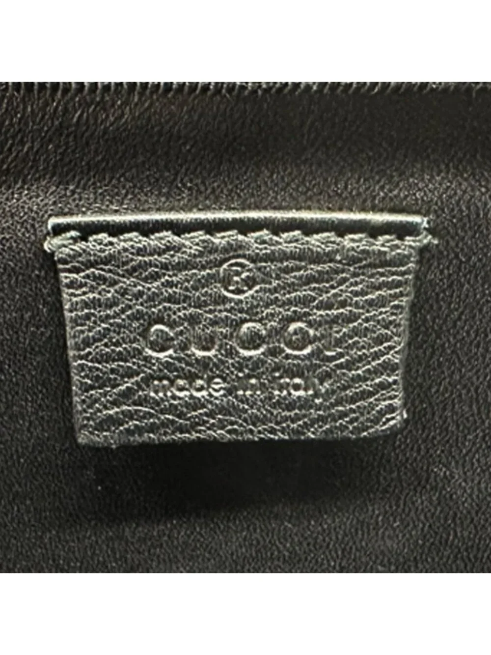 Gucci Guccissima Clutch Leather Black Gold